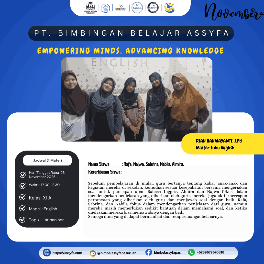 Suasana Kelas Nyaman
