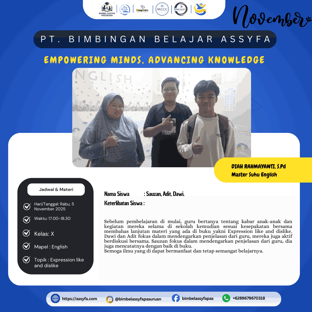 Ekspresi fokus belajar