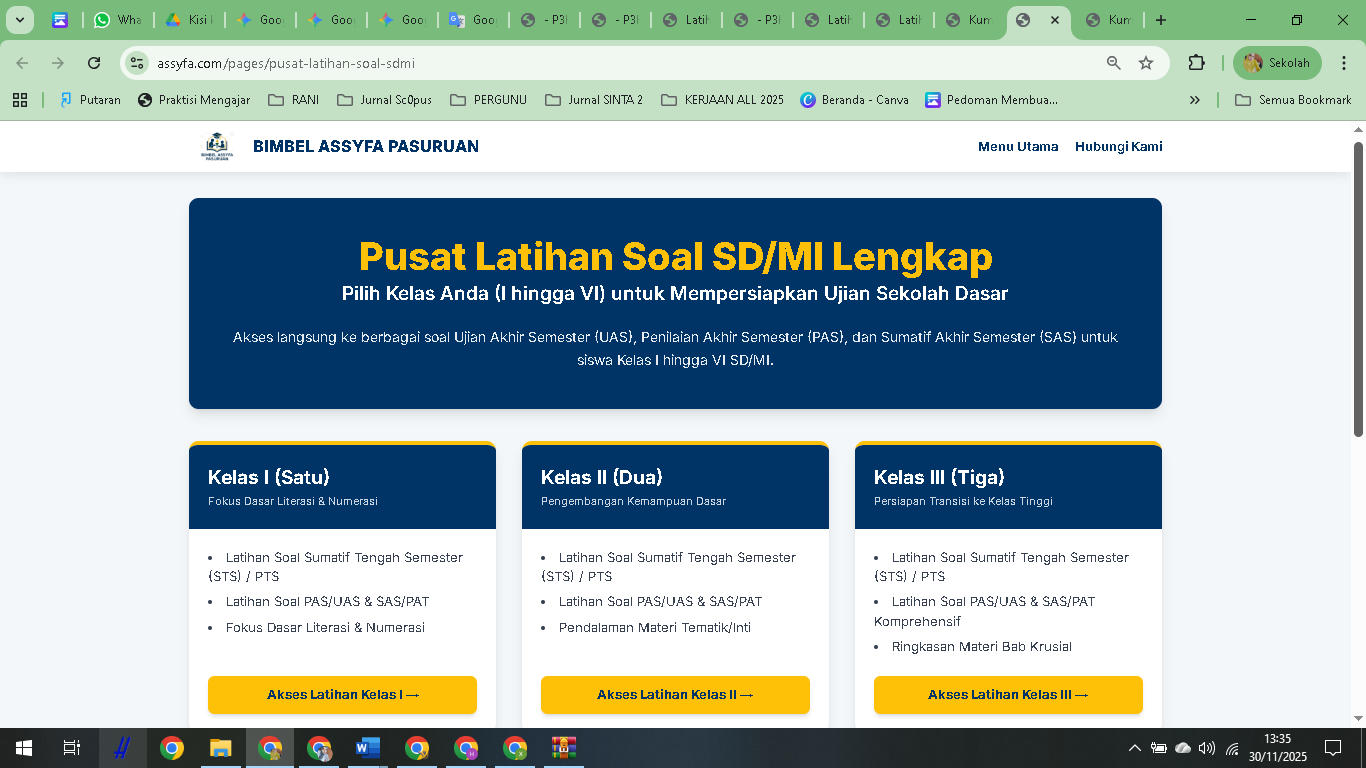 Pusat Latihan Soal SD/MI Lengkap