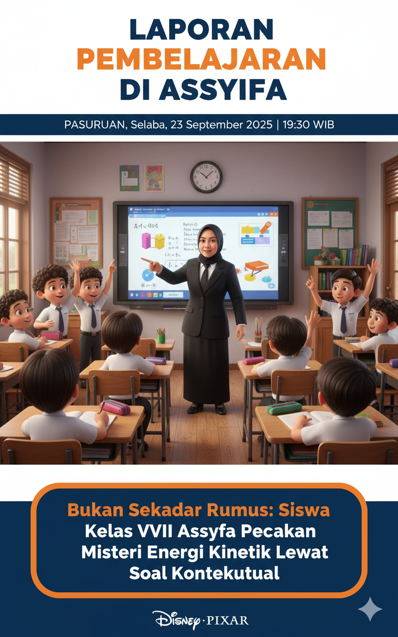 Bukan Sekadar Rumus: Siswa Kelas VIII Assyfa Pecahkan Misteri Energi Kinetik Lewat Soal Kontekstual