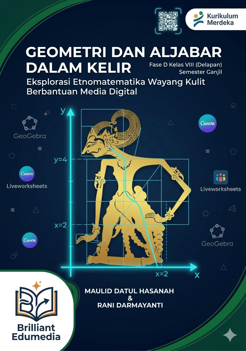 GEOMETRI DAN ALJABAR DALAM KELIR;  Eksplorasi Etnomatematika Wayang Kulit Berbantuan Media Digital (Strategi Literasi Digital Komprehensif dalam Membentuk Keterampilan Komunikasi Siswa SMP)