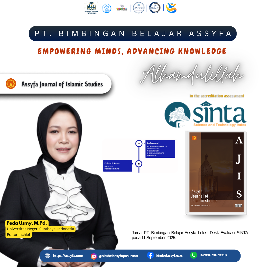 Visi Akademik dan Analisis Mendalam: Assyfa Journal of Islamic Studies (AJIS) Resmi Taklukkan Akreditasi SINTA